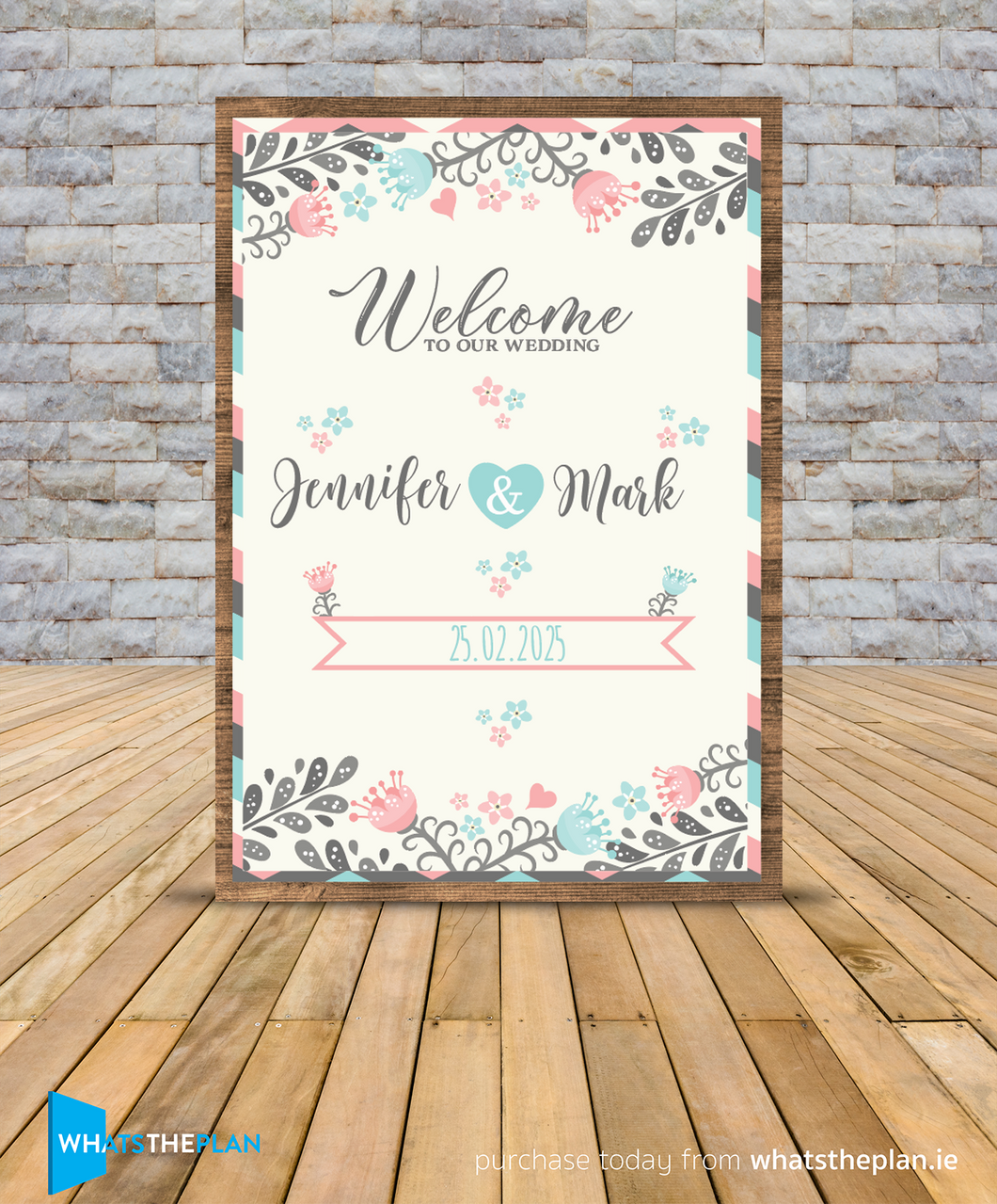 Rustic Wedding Welcome Sign A1
