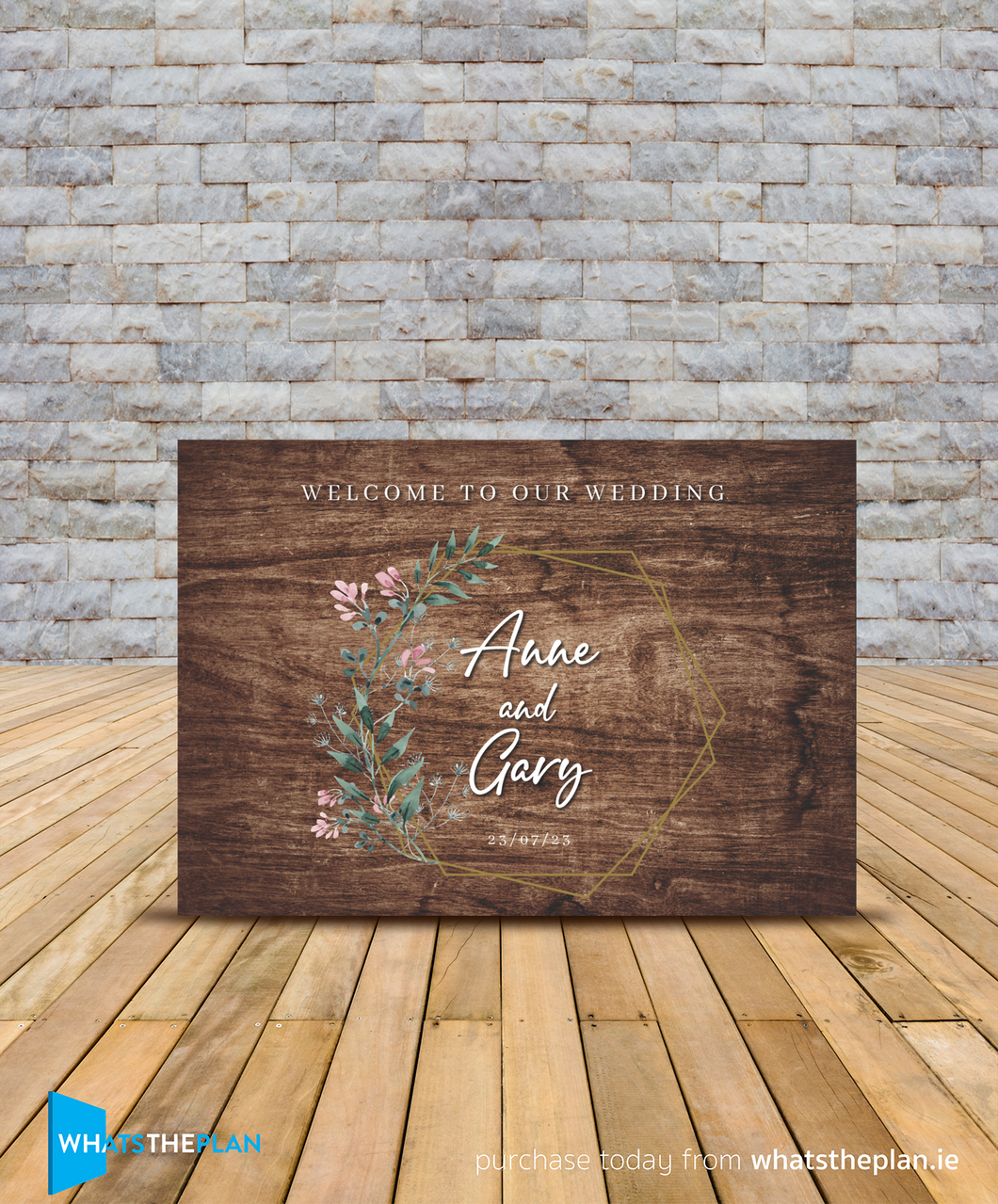 Welcome Wooden Effect Sign